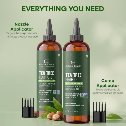 Botanic Hearth Tea Tree Hair Oil For Hair Growth - 6.7 Fl oz Set of 2 6.7 Count (Pack of 2)
