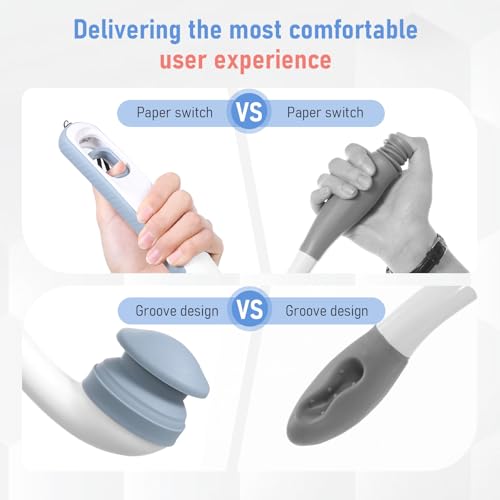 Toilet Aids for Wiping Bottom for Elderly & Limited Mobility – 16.5" Ergonomic Bottom Buddy Wiping Aid with Secure Clamp, Butt Wiper Tool for Women & Men, Waterproof Easy-Clean