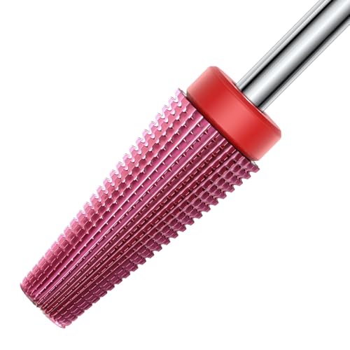Glix 5 in 1 Nail Drill Bit, Tungsten Carbide, Cuticle and Gel Removal Purple