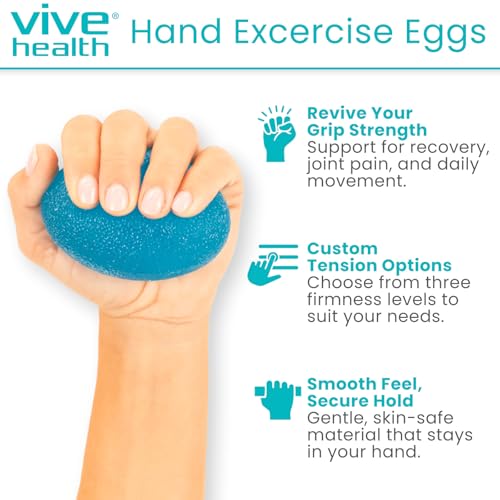 Vive Squeeze Balls for Hand Therapy Set (4 Pack) - Grip Strengthener 4