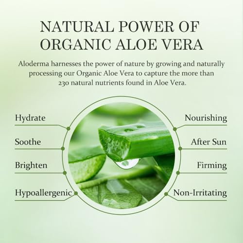 Aloderma Hydrating Facial Toner, 91% Organic Aloe + Hyaluronic Acid, 4.2 oz