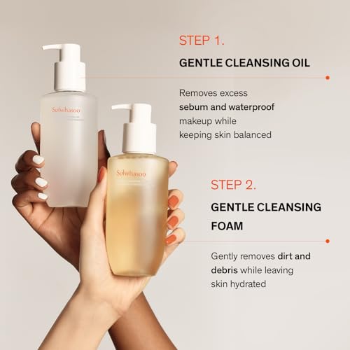 Sulwhasoo Gentle Cleansing Foam | Hydrating Korean Facial Cleanser | Removes Makeup, Dirt & Oil | Softening Daily Face Wash for Dry, Normal & Sensitive Skin 6.76 oz / 200 ml: Full Size