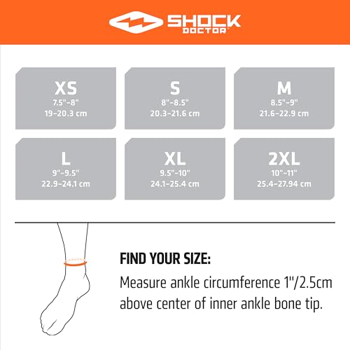Shock Doctor Ultra Knit Ankle Brace W/Figure 6 Strap & Stays Small