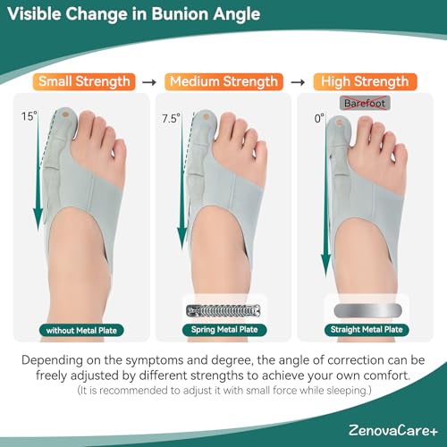 Bunion Corrector Sleeve for Men/Women, 1 Pair Day & Night Toe Alignment,Orthopedic Post-Workout Recovery Foot Brace, Hallux Valgus Toe Straightener for Daily Use (Large) Large