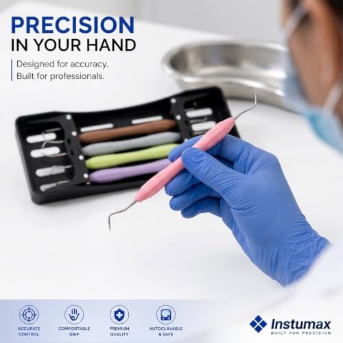 Silicone Handle Dental Composite Filling Instruments Kit 5pcs