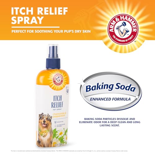 Arm & Hammer Dog Itch Relief Spray, Chamomile & Peppermint, 8 Fl Oz 8 Fl Oz (Pack of 1)