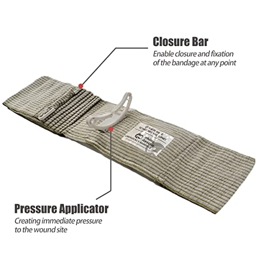 RHINO RESCUE 6" Israeli Emergency Bandage, Tactical IFAK Dressing 5PC 5