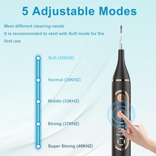Plaque Remover for Teeth - SIQUER Teeth Cleaning Kit Dental Tools Black