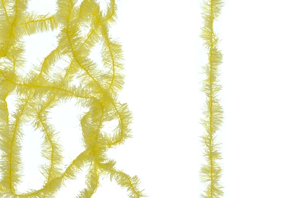 Montana Fly Company Senyo’s Super Satin Chenille – High Sheen Chenille for Streamer & Bugger Flies Yellow 10mm