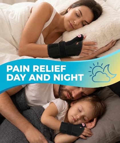 Adjustable Thumb Spica Splint Wrist Brace, Universal for Left/Right Hand, Day & Night Support, Relieves De Quervain's Tenosynovitis/Carpal Tunnel/Tendonitis/Arthritis, Unisex (Left Hand-Pink, Small/Medium) Left Hand-Pink