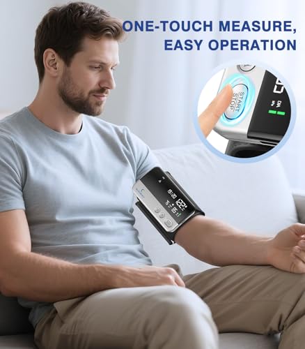 Glucoracy Arm Blood Pressure Monitor for Home Use,Large Display,Silver Silver