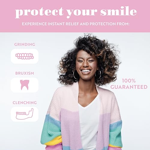 FlexiFit Night Guard for Women - Pack of 2 Mouth Guards for Teeth Grinding, Clenching and Bruxism (Pink) Pink