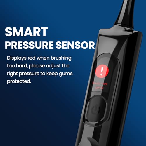 Electric Toothbrush with Pressure Sensor, Black