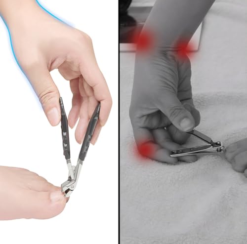 Toenail Clippers for Seniors – Non-Slip Long Handle, Curved Head & Ergonomic Design, Ideal for Arthritic Hands, Thick Nails, Men & Women, 18-Month Replacement Warranty