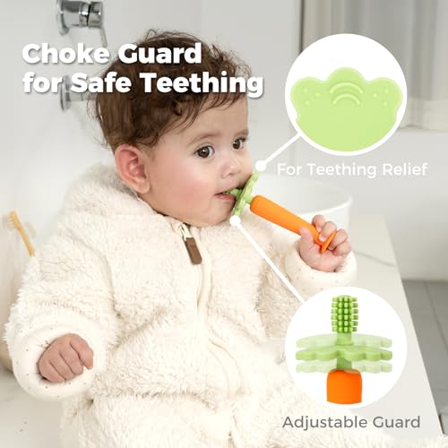 Papablic Baby Toothbrush Teether and Baby Sonic Electric Toothbrush for Babies