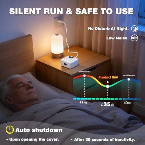 Hearing Aid Dryer Dehumidifier, 30 Mins Faster Drying Box with UV-C Light White Small
