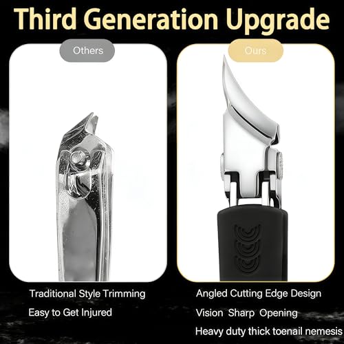 Toenail Clippers for Thick Toenails,Nail Clippers for Men and Seniors,Slant Curved Blade Toe Nail Clippers for Thick Nails for Seniors