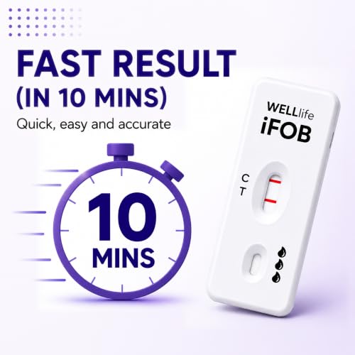 WELLlife iFOB Immunochemical Fecal Occult Blood Test, FIT Testing Kit 2pk 2T