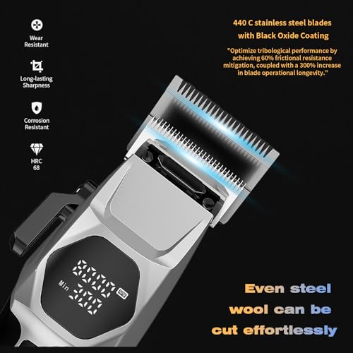 ANGFAN Cordless Hair Clippers for Men 8000RPM 5-Speed 440C Oxide Blades AngFan-712Hair clippers