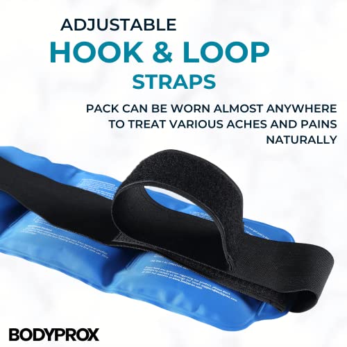 BODYPROX Pain Relief Ice Pack with Strap for Hot & Cold Therapy, Microwave Heat Pad for Back Shoulder, Neck, Waist, Calves and Hip