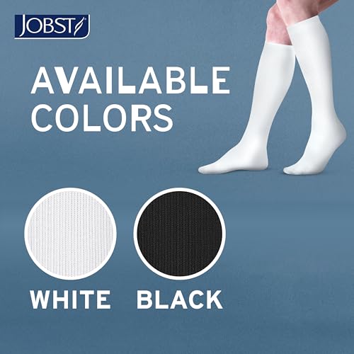 JOBST ACTIVA Athletic 20-30 mmHg Compression Socks Knee High, Closed Toe White Medium