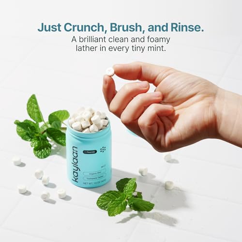 Mint Strawberry Toothpaste Tablets with Fluoride Bundle - for Adults, Toddlers, and Kids Toothpaste Teeth Whitening Travel Sensitive SLS Free - 2 Bottles, 180 Tablets Total