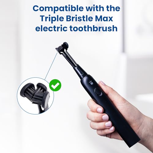 Replacement Brush Head Refills, Charcoal Infused, 2 Pack Black