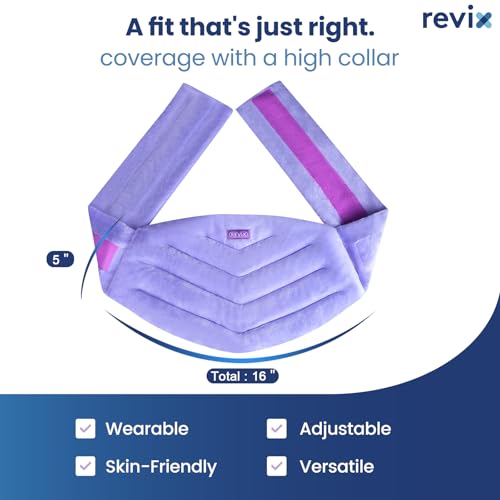 REVIX Microwave Heating Pad for Back with Moist Heat, Extra Large Microwavable Heated Wrap for Lumbar, Waist, Stomach, Shoulder and Neck Hot or Cold Pack, Reusable, Portable Orchid