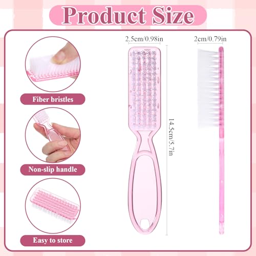 Handle Grip Nail Cleaning Brushes, Hand Fingernails Scrubber Brushes