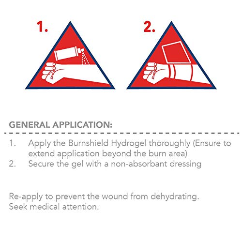 Burnshield Sterile Trauma Fire Burn Hydrogel Spray Bottle - 1.8 oz - 2 Pack