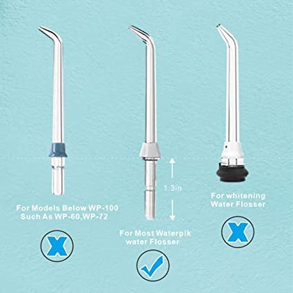 Flosser Replacement Tips for Waterpik Water Flosser, High-Pressure Water Flosser Tip Replacement, Compatible with Waterpik Oral Irrigator (6-P) 6-P - BeesActive Australia