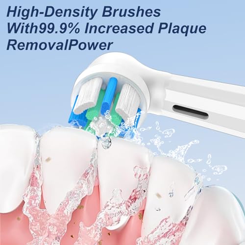 iO 12 PCS Replacement Heads Compatible with Oral B iO 2 3 4 5 6 7 8 9 10 Deep Clean Series Electric Toothbrush, Brush Heads with Medium-Hard Bristles Compatible with Oral B IO (White) White 12 Count (Pack of 1)