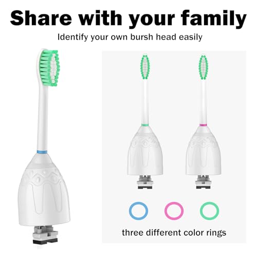 Replacement Toothbrush Heads for Philips Sonicare E-Series/Essence/Xtreme/Elite and Other Screw-on Electric Toothbrush Models, 12 Pack, Dupont Bristles 12 Count (Pack of 1)