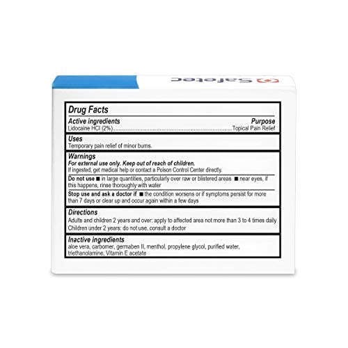 Safetec Burn Gel.125 oz. Pouch 25 ct. Box