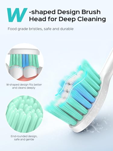 COSLUS C40 Sonic Electric Toothbrush for Adults & C60 Rechargeable Rotating Electric Toothbrush for Deep Clean Black Pink 2Pcs