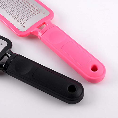 JISTL Foot File Colossal Foot Rasp Stainless Steel Pedicure Metal Surface Foot Care Tool,Foot Rasp Eliminate Feet Cracked Dead Thick Dry Hard Skin (Pink&10.6") Pink&10.6"
