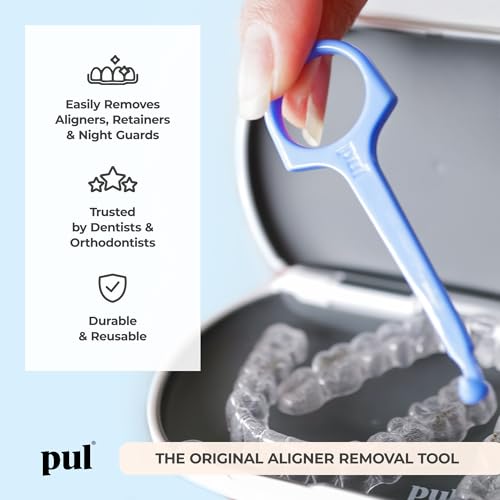 PUL Aligner Care Bundle: Pack of 96 Cleaner Tablets + 2-Pack of Clear Aligner Removal Tool – Compatible with Invisalign, Clear Retainers, Dentures, Night & Mouth Guards, All Dental Removables