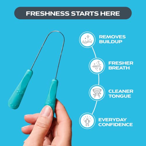 DrTung's Stainless Steel Tongue Scraper - Adults & Kids - 2 Pack 1 Count (Pack of 2)