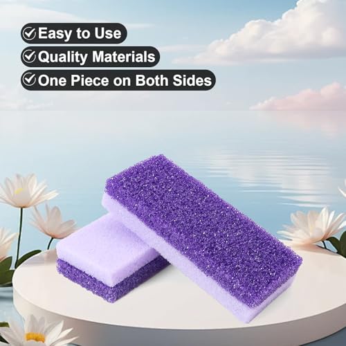 Foot Pumice Stone 2 Pack Pedicure Stone for Feet (Purple) Purple 1 Count (Pack of 2)