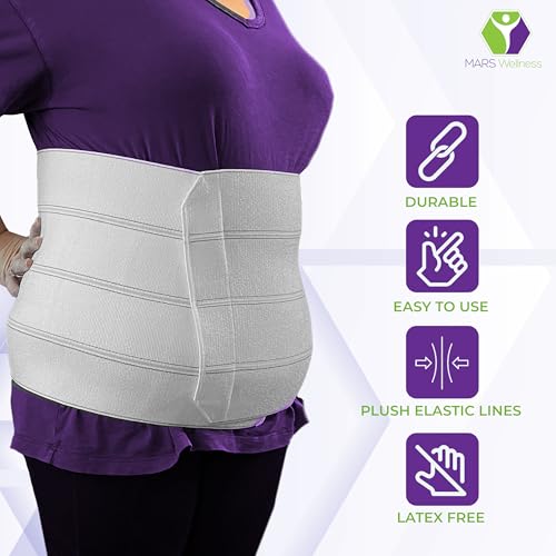 Plus Size Bariatric Abdominal Binder Post Surgery - Belly Binder - 12" 2X-Large (Pack of 1) 4 Panel (12")