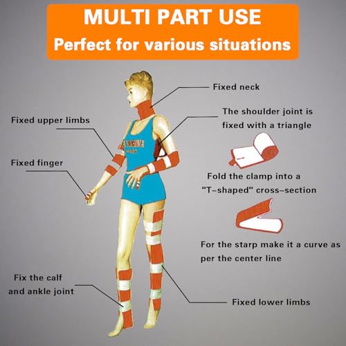 First Aid Splint 36" X 4.3",Emergency Splint Kit for Arm Leg Broken Bones Fracture,Ideal for Sports, Home, First Aid Refill and Pets (3 pack combo)