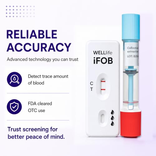WELLlife iFOB Immunochemical Fecal Occult Blood Test, FIT Testing Kit 2pk 2T