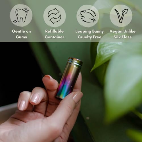 Refillable Rainbow Container and Dental Floss Picks Bundle!