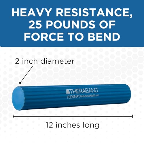 THERABAND FlexBar, Flex Bar, Physical Therapy, Tennis Elbow, Blue