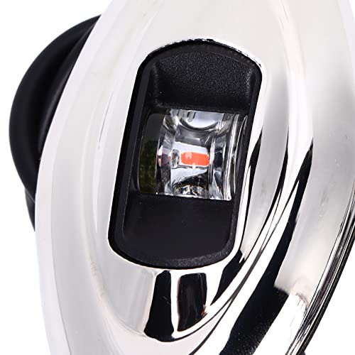 Evgatsauto Boat Navigation Light, 316 Stainless Steel Rubber Pad Bow Light Led Green Red Ip66 1 Nautical Mile Visibility Sailing Lamp, For Pontoons Yachts
