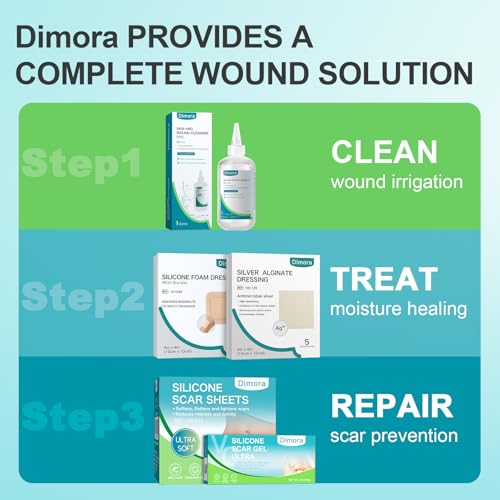 Dimora Skin and Wound Cleanser, First Aid Wound Wash Solution 8oz/237ml 237ml