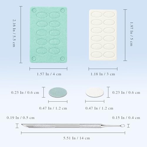 Stainless Steel Dual-Ended Cuticle Prep Tool with 100 & 180 Grit Sandpaper, Professional Manicure & Pedicure Nail Pusher