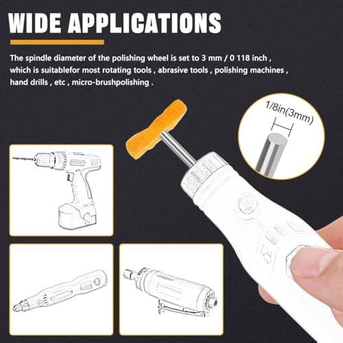 137PCS Buffing Wheel Polishing Kit Compatible with Dremel,Felt Wool Pad Set with Polish Compound,Rotary Tool Accessories with 1/8" Shank,Abrasive Wheel Buffing Polishing for Metal Polishing 137PCS