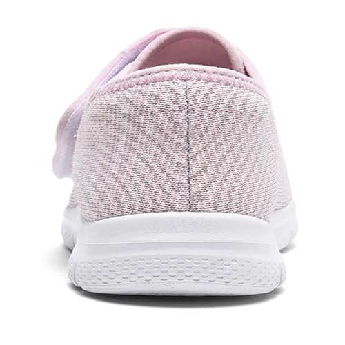 Sisttke Diabetic Shoes for Women Wide Width Slip-on Walking Shoes 10.5 Wide Pink