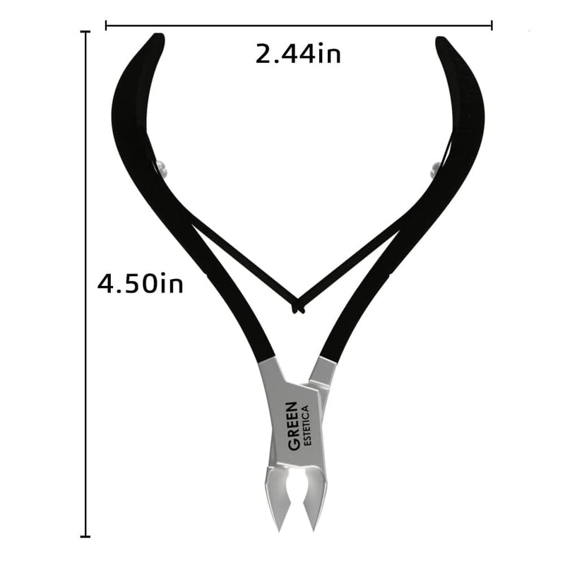 Professional Cuticle Trimmer Nail Cuticle Cutter Stainless Steel Cuticle Nippers with Sharp Blades of Cuticle Remover Clippers Manicure Tools Double Spring - Pedicure Nail Tools (Black - 4 Pack) Black Nipper - Pack of 4 - BeesActive Australia